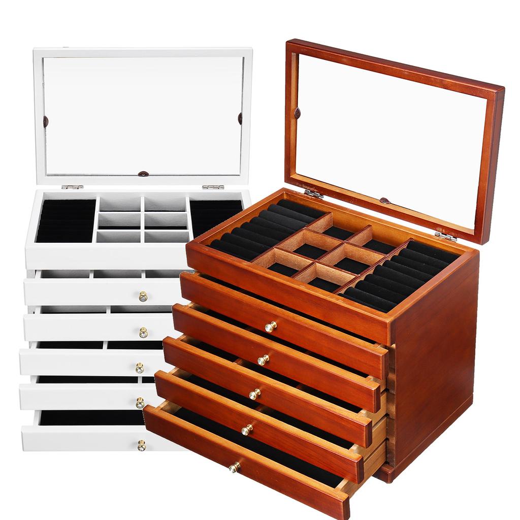 30X19X24.5cm Wooden Jewellery Box Storage Organizer Bracelet Necklace