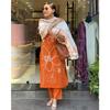 Indian Designer Silk Blend Kurti Pant Dupatta Set Women Ethnic Salwar Kameez