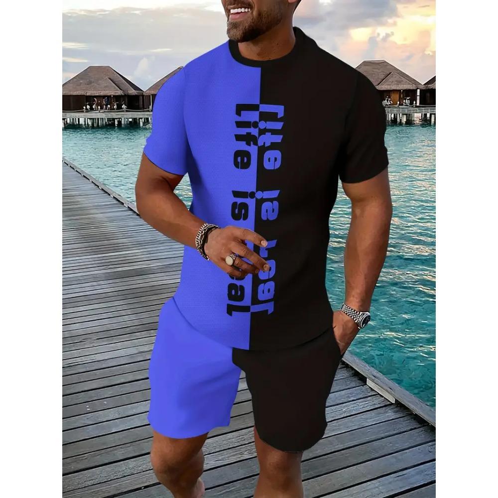 2025 Vintage Men's T-shirts Shorts Set 3D African Ethnic Style Print Casual Hawaiian Tees Suit Summer Men Women Tracksuit Outfit