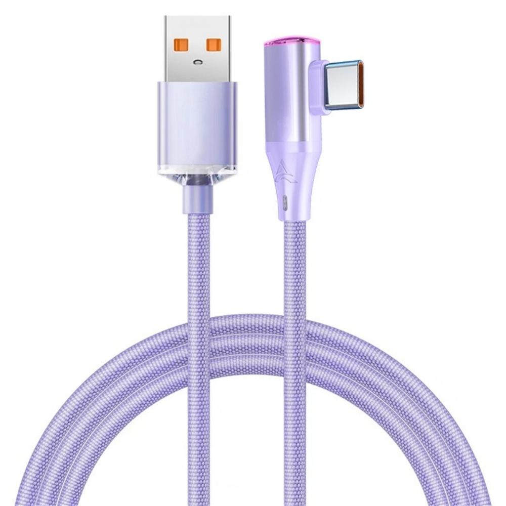 6A 120W USB C To Type C Cable 90 Degree Elbow Phone Super Fast Charging USB To TypeC Data Cord For Samsung Huawei Oneplus