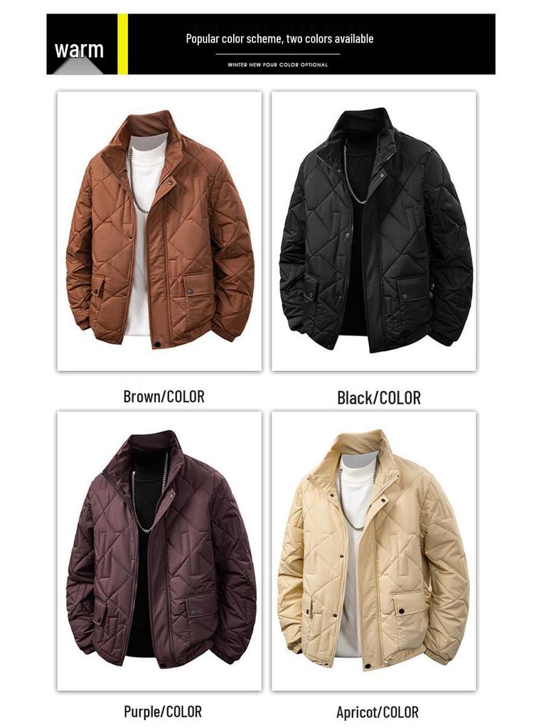 90-300 Jin Extra-Large Quilted Cotton Men's Winter Jacket - Ultra Thick & Casual