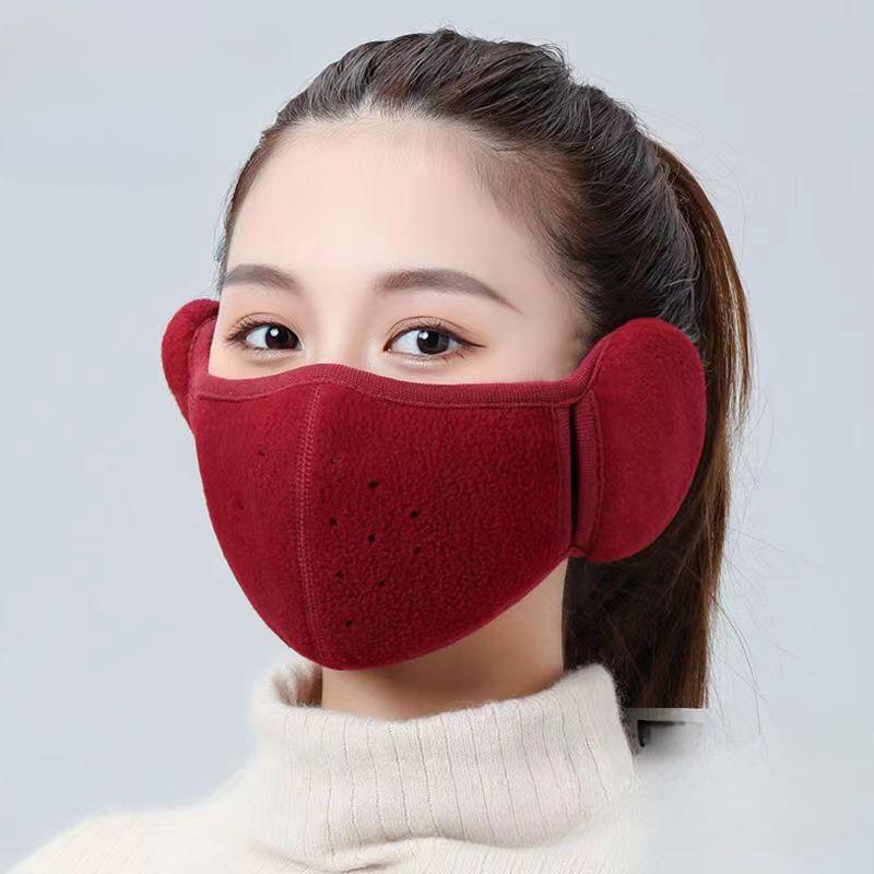 Winterwarme, atmungsaktive, elastische Masken-Ohrenschützer, Winddichter und Kälteschutz beim Fahren im Freien, Stereoskopische Zwei-in-Eins-Masken für Männer und Frauen