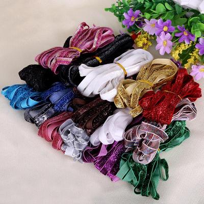 Clip per fascia in nastro di velluto glitterato Decorazione per festa di nozze con fiocco