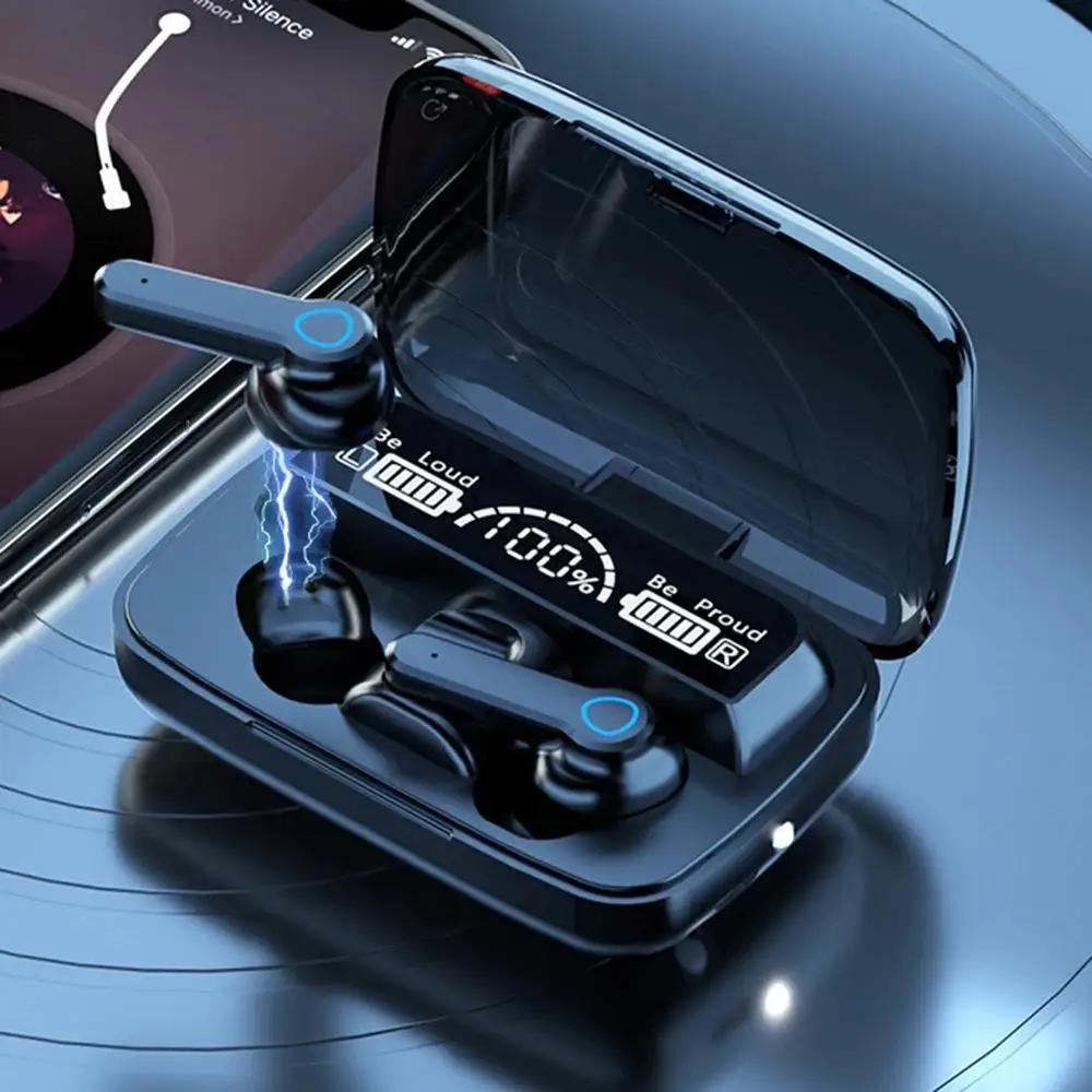 NEW M19 headset TWS Earphone Intelligente Touch Control Wireless Bluetooth-compatible Headphones Waterproof LED Display With Mic