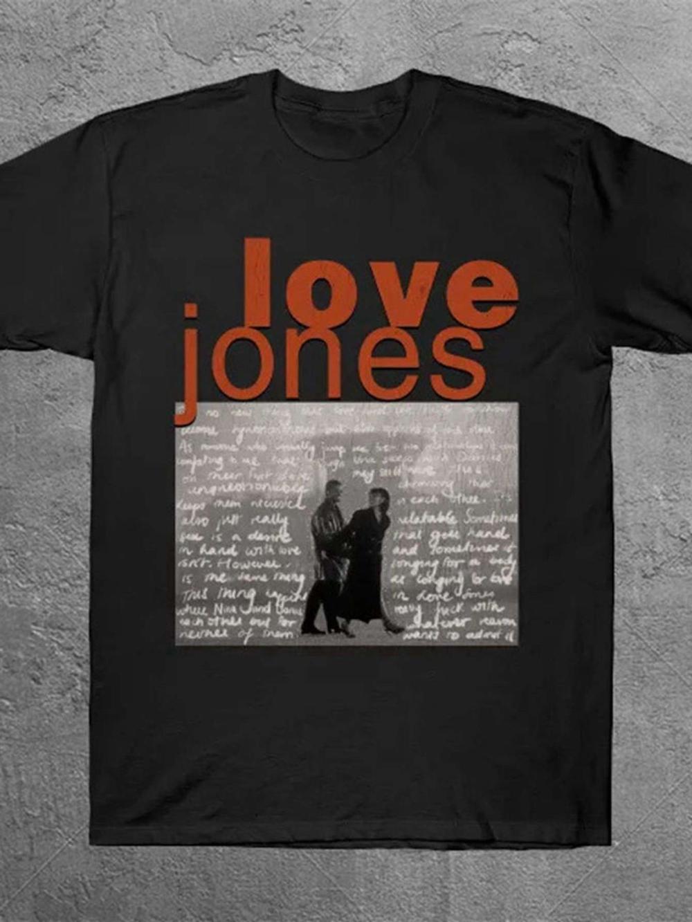 Daring Love Jones Tshirt Retro photography style fashion black Tshirt with striking orange lettering and artistic background 4XL