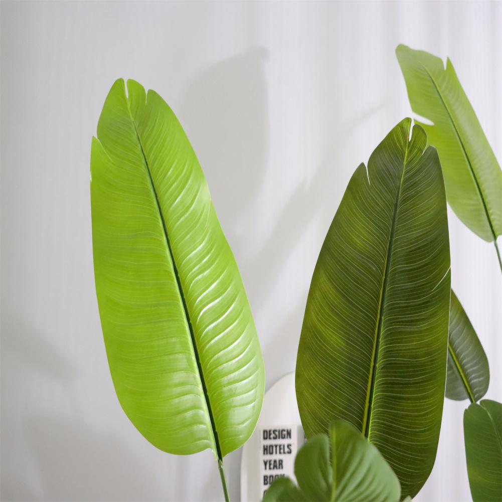 5FT Artificial Bird Of Paradise Plants, Fake Floor Tree With Planter, Faux Tropical Areca Floor Plant In Pot, Large Silk Plant