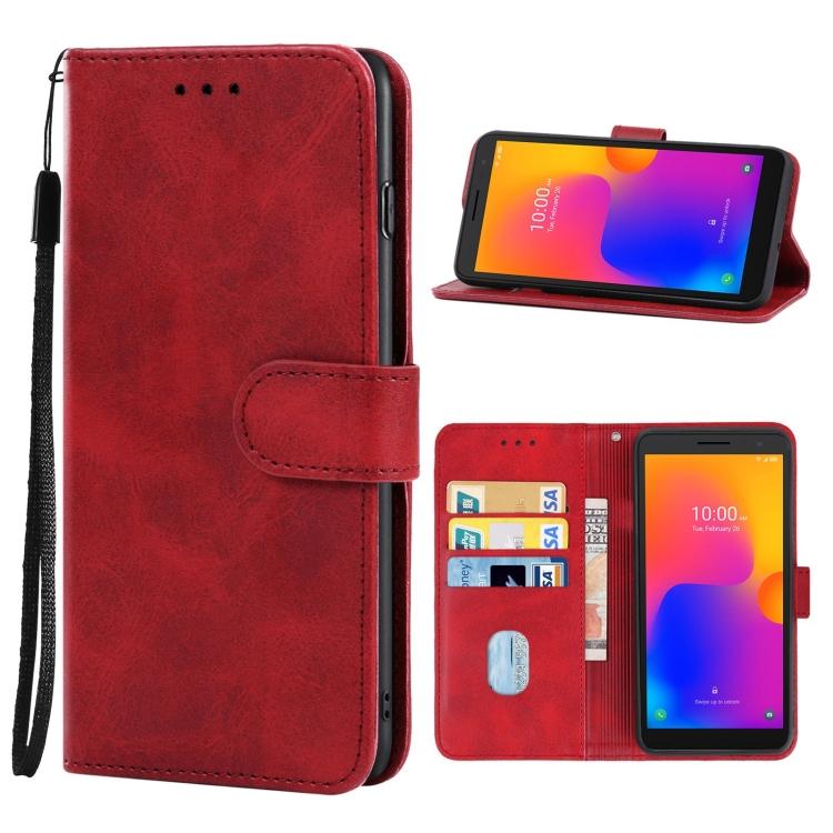 

Шкіряний чохол для телефону Alcatel 1B 2022 For Alcatel 1B 2022 коричневий