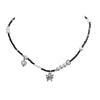 Black Pearl Butterfly Necklace Light Luxury Design Qixi Festival Gift Sweet and Cool Simple Versatile Accessories