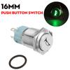 12V 16mm LED Push Button Switch Horn Switch Momentary Blue LED Light Waterproof for Car Bost