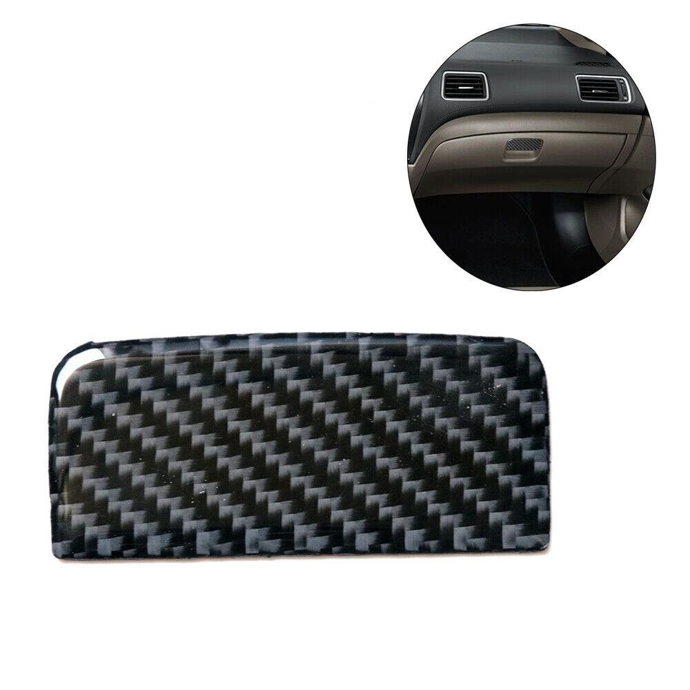 Black Carbon Fiber Storage Box Panel Decorative Trim Cover For Honda Civic Coupe