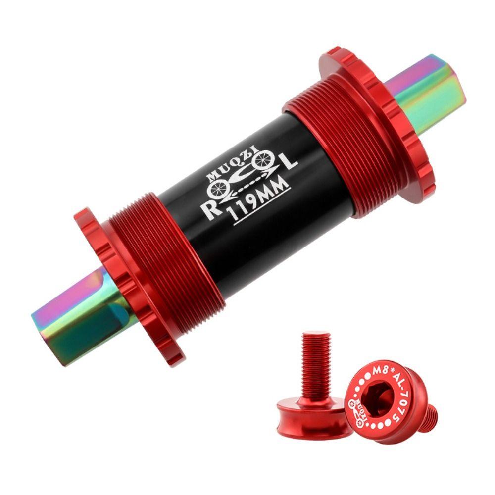 Square Titanium Alloy Bike Axle Crankset Part Sealed Bearing Bicycle Bottom Bracket Bike Crankset Shaft Bicycle BB Ceramic Axle