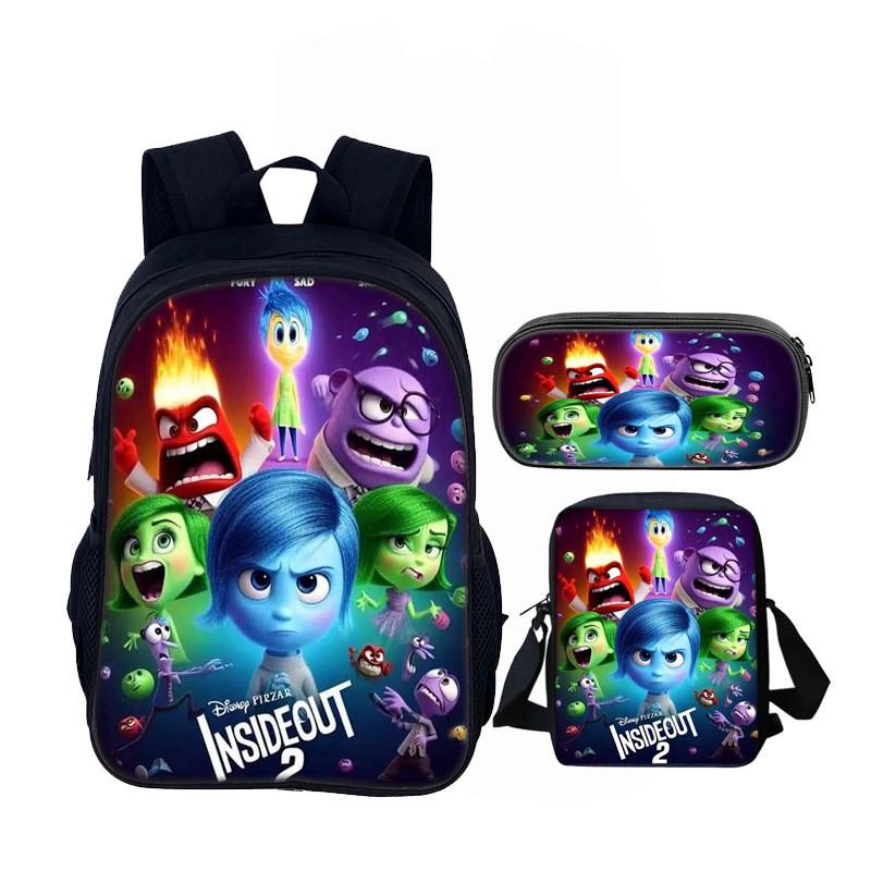 Inside Out 16inch School Backpack Set With Polyester Material For Kids And Teens