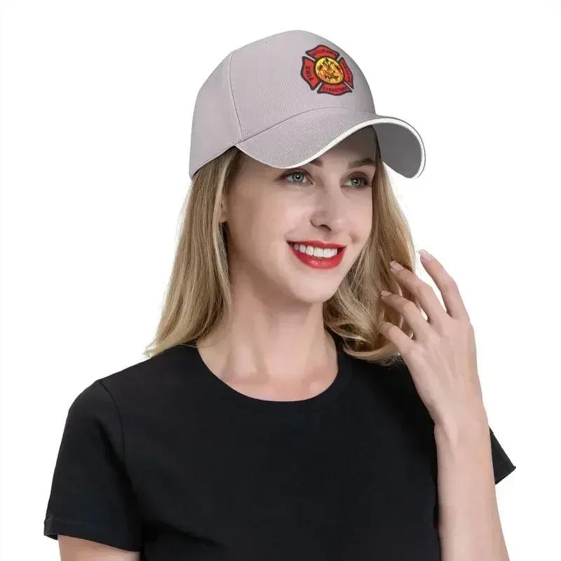 Personalized Fire Rescue Firefighter Baseball Cap for Men Women Adjustable Dad Hat Outdoor
