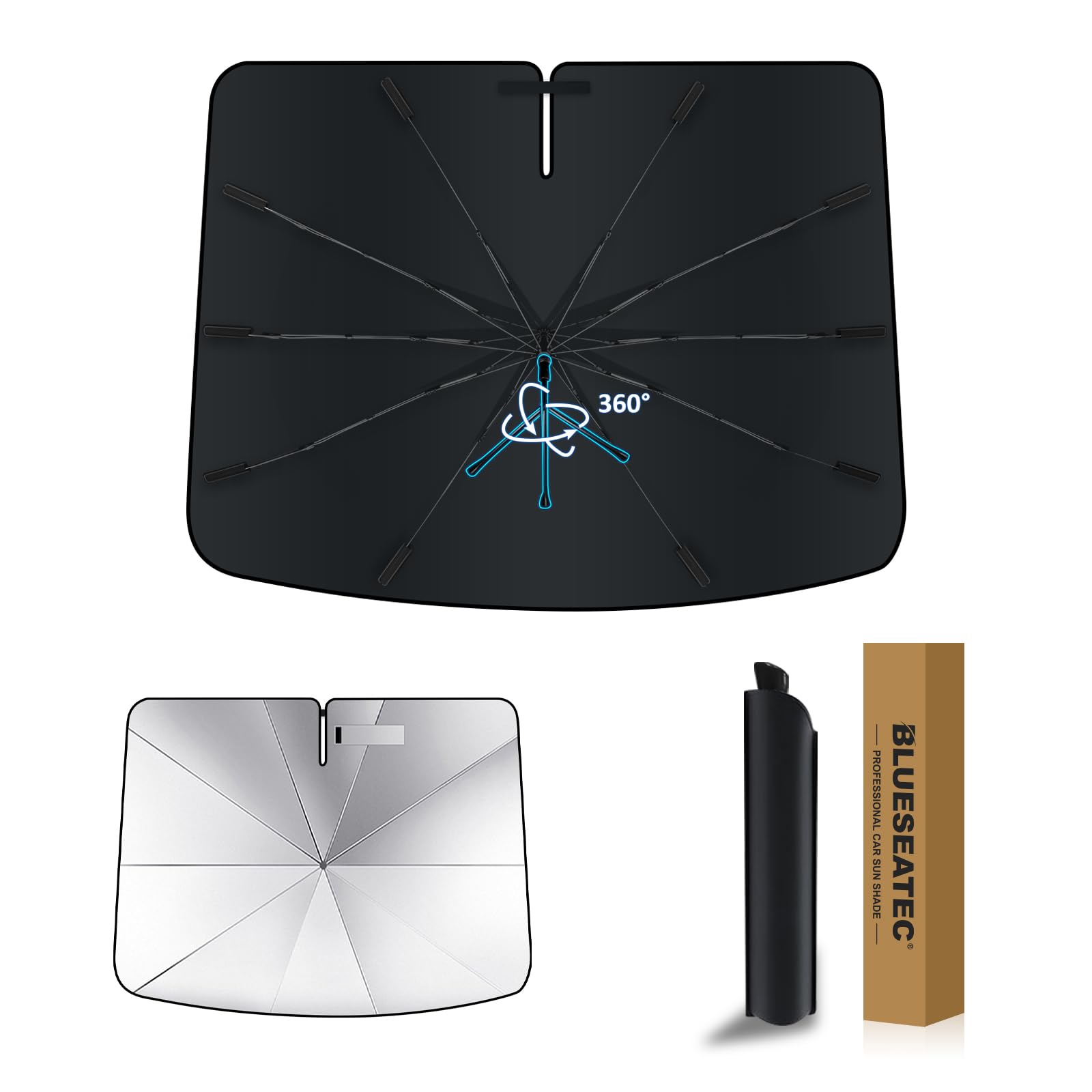 

Reinforced Rotating Windshield Sunshade for Mitsubishi Delica CV Series Sunshade with UV Flexible Light Easy Installation and Car Storage Bag Included