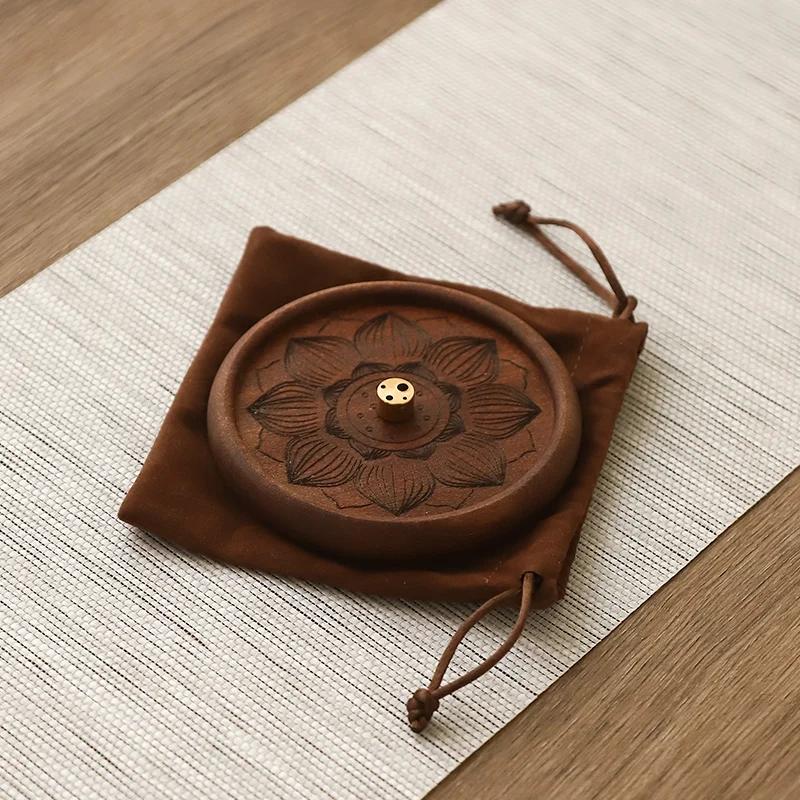 Wood Wire Incense Insert Copper Incense Holder Chinese Zen Household Indoor Aromatherapy Stove Insence Burner