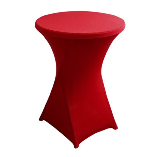 Yousheng Cocktail Table Cover Solid Color Design High Elastic Oil-Proof Universal Fit Simple Installation Round High Top Table Cloth