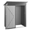 1533 X 876 X 1815 Mm Metal Garden Shed, Storage Building with Lockable Door & 2 Louver Vents, Sloped Roof Metal Outdoor Storage Shed, Tool Sheds