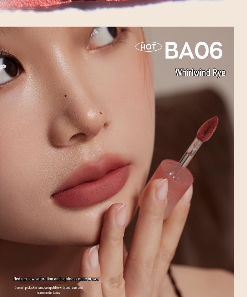 NARAS Bagel Lip Mud: Velvet Matte Lip Glaze for Students - Whitening Pure Desire, Niche Brand