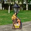 Solar Light Nativity Manger Scene Resins Sculpture Holy Family Ornament For Outdoor Garden Christian Home Decoration