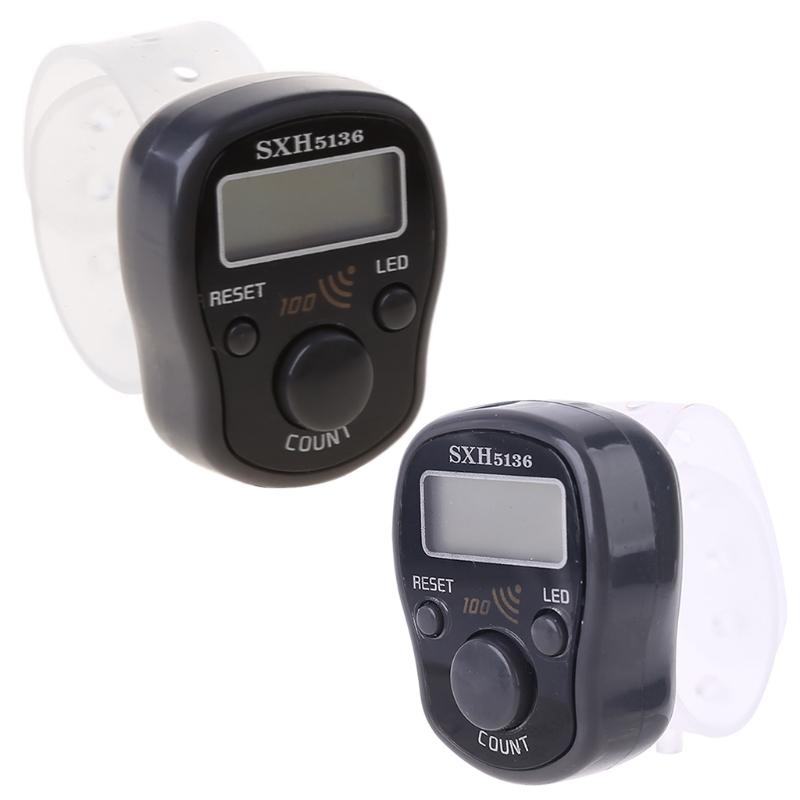 Portable Wrist Digital Electronic Counter with LED Light and Sound Finger Tool