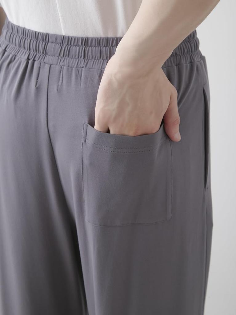 Gelato Pique HOMME Color Long Pants PMCP254966DGRYM One-Point