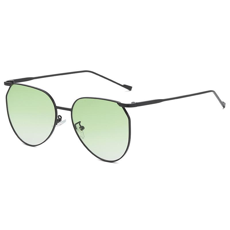 New ins style Internet celebrity street shot sunglasses men and women trendy personality metal sunglasses oval glasses s