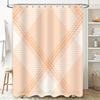Pink Bath Shower Curtain With Modern Geometric Design For Bathroom Decor Waterproof Fabric Home Decoration Pink (180X240Cm) On