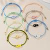 Small fresh adjustable multi-color spotted ceramic fish bracelet hand-woven versatile cute cartoon bracelet for women