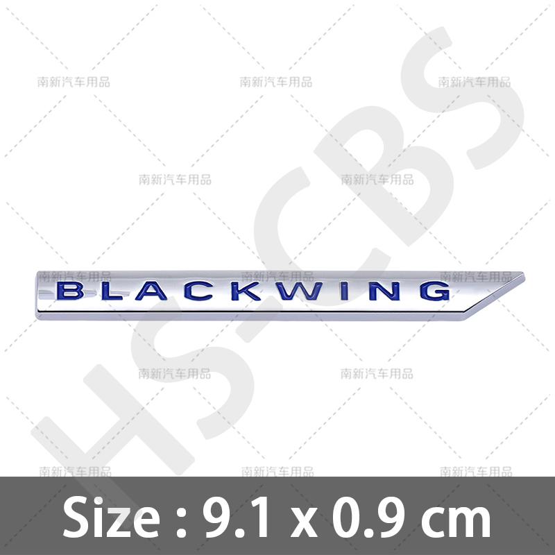 1Pc 3D Metal BLACK WING Badge Rear Trunk Emblem Decal Auto Body Door Fender Logo Tailgate Car Stickers Styling Accessories