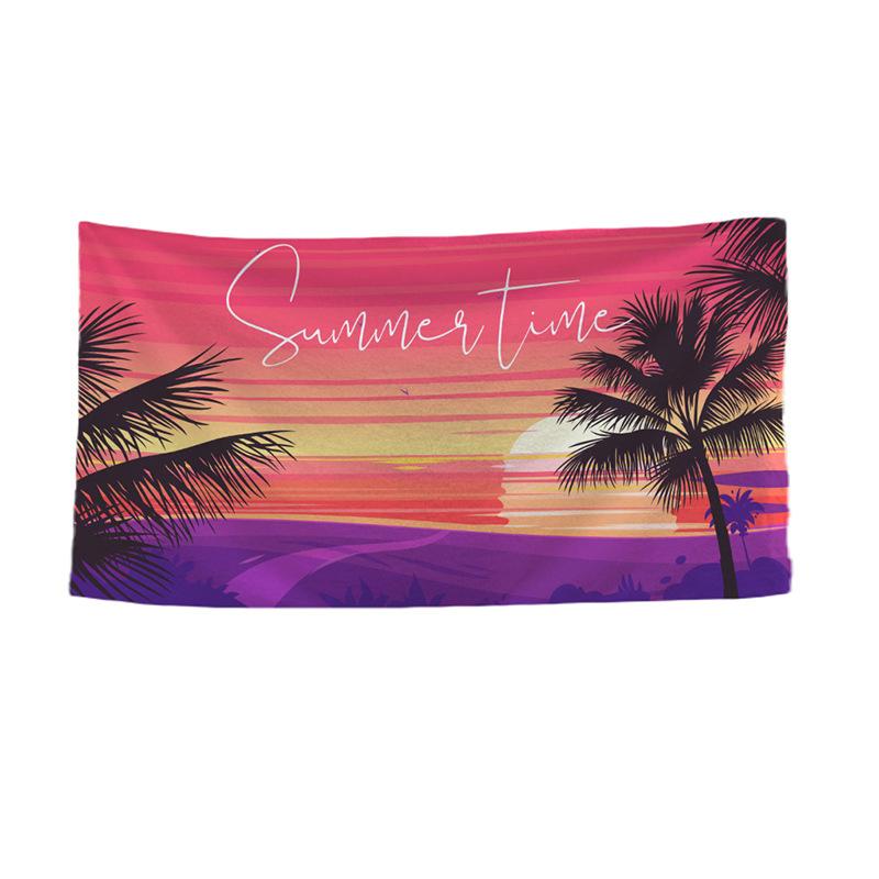 Beach Vacation Sun Protection Beach TowelPortable Floor MatSwimming Quick-drying Towel Women's Printed Bath Towel