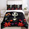 3pcs Jack and Flower Bedding Set Includes Quilt Cover and Pillowcases, Suitable for All Seasons B050