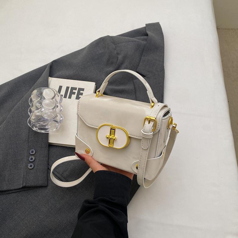 Vielseitige kleine Tasche Damen 2025 neu Schloss kleine quadratische Tasche Taschen Styling-Tasche Schulter Messenger Bag
