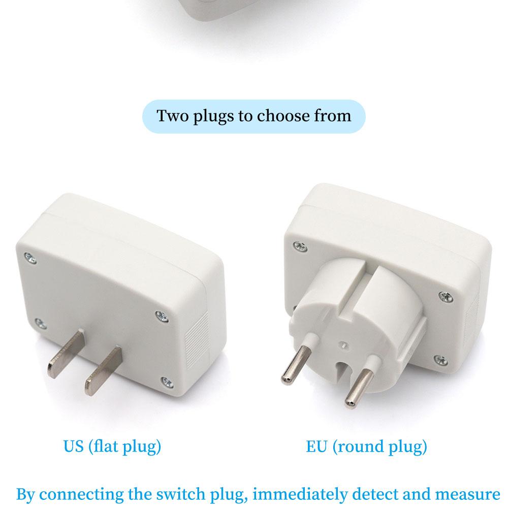 1/5/10PCS Digital Voltmeter EU USA Style Plug Real Time Monitoring of Voltage LCD Display Voltmeter AC100-300V Range DM55-1