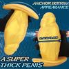 Goldener Flüssigsilikon Tragbarer Realistischer Dildo: Weicher, Großer, Outdoor Analplug für Männer & Frauen.