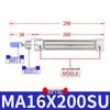 AirTAC Stainless Steel Mini Cylinder MA Series - Sizes: 16/20/25/32 mm x 15/25/30/50/75/100/125-SU