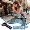Rearview Mirror Extension Mount Aluminum Alloy Modification Holder Rearview Mirror Extension Light Bracket For Scooter Riding