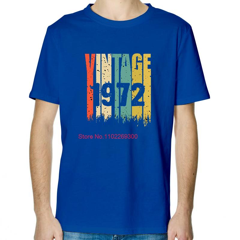 1972 Vintage Retro T Shirt Birthday Gift TShirt Cotton Short Sleeve TShirts Summer New Shirts And TShirts Print T Shirt