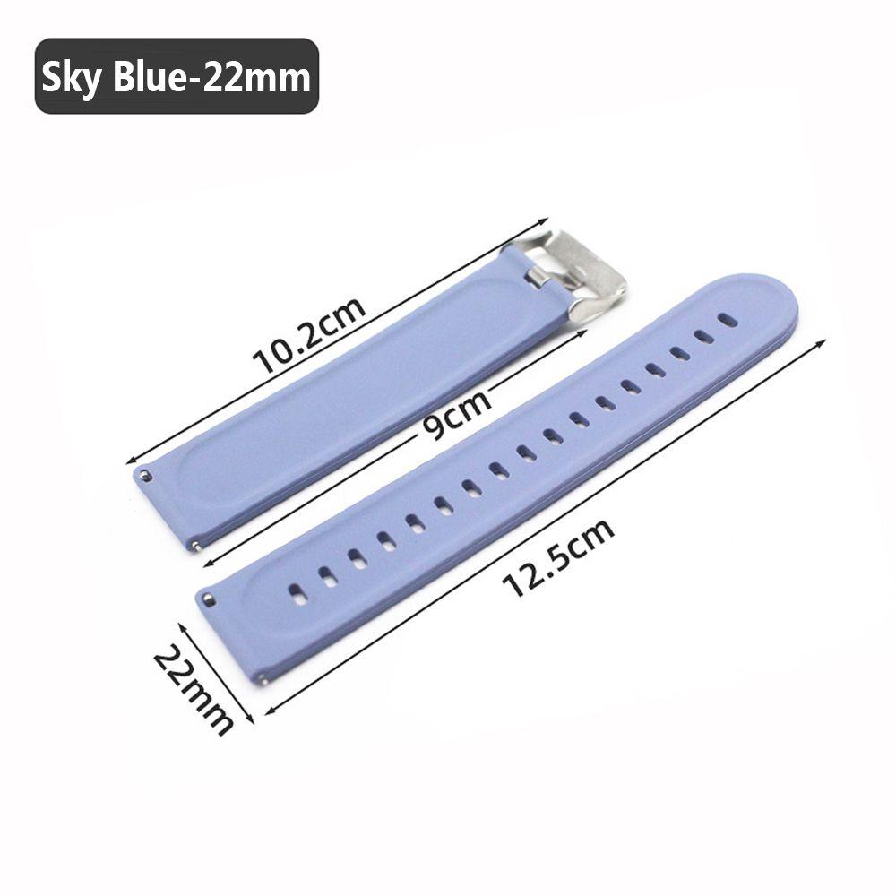 20mm 22mm Quick Release Silicone Universal Steel Buckle Wristband Watch Band Bracelet Strap