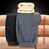 Men's Fleece-Lined Trousers Thickened Thermal Casual Long Trousers Loose-Fit with Cuffed Ankles Winter Cotton Sweatpants Men's Sports Trousers