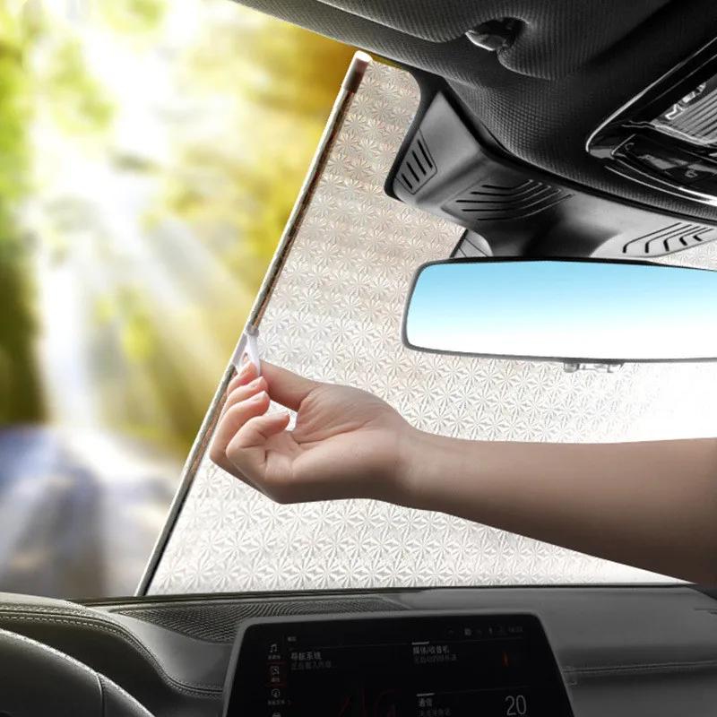 

Car Windshield Sun Shade - Blocks UV Rays Sun Visor Protector, Sunshade To Keep Your Vehicle Cool And Damage Free, Easy To Use