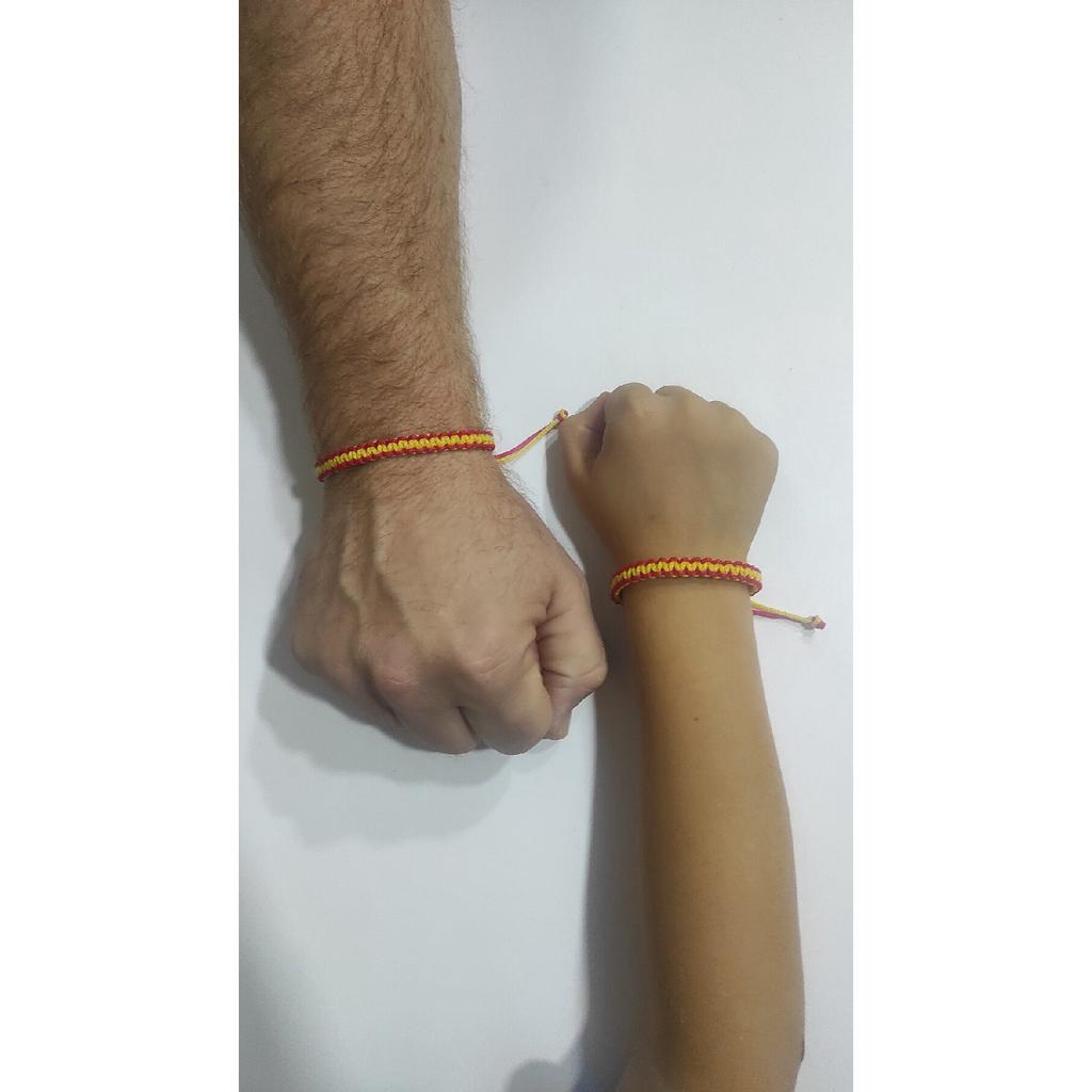 Brățară tricotată Macrame Combinație Tată - Fiu, Galben, Roșu, Galatasaray, Gztepe