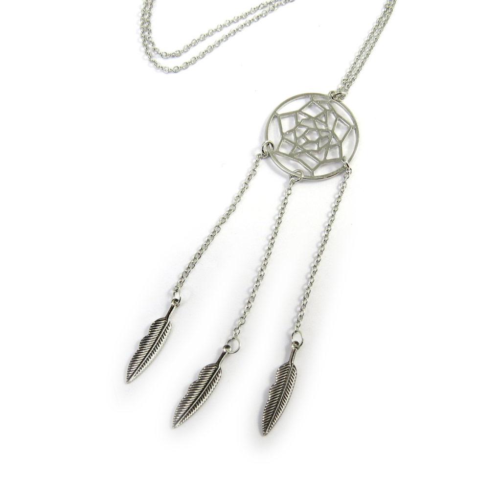 Les Trésors De Lily [N3111] - Silver 'Navajos' Long Necklace
