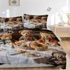 Set Biancheria da Letto Orsacchiotto Anime 3 Pezzi - Include Una Copripiumino e Due Federe (Nessun nucleo) - Perfetto per la Decorazione della Camera da Letto e della Camera degli Ospiti,