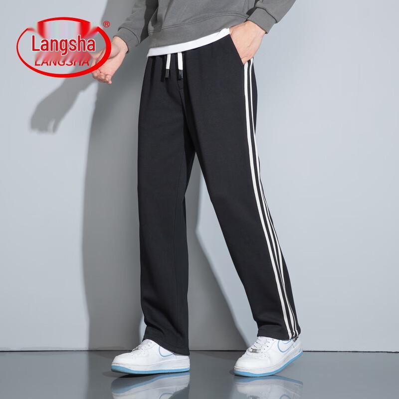 LangSha Men s Loose Fit Striped Casual Pants (3-Pack) 3XL