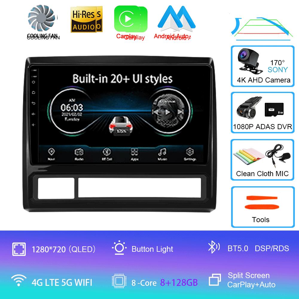 Android 14 Carplay Auto Car Radio For Toyota Tacoma 2 N200 Hilux 2005-2013 GPS Navigation Multimedia Player DSP Stereo WiFi 4G