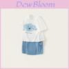 Cartoon Boys Summer Cotton Short Sleeve T Shirt And Shorts Set For Kids Ages 3 To 8