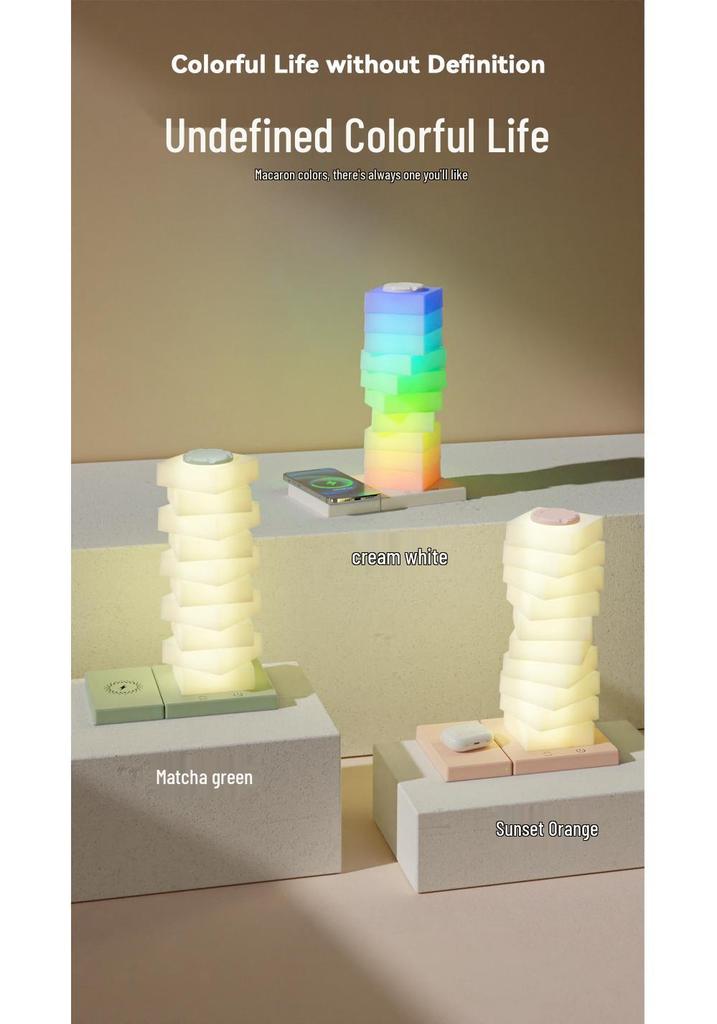 Multifunctional DIY Colorful Atmosphere Lamp with Wireless Charging