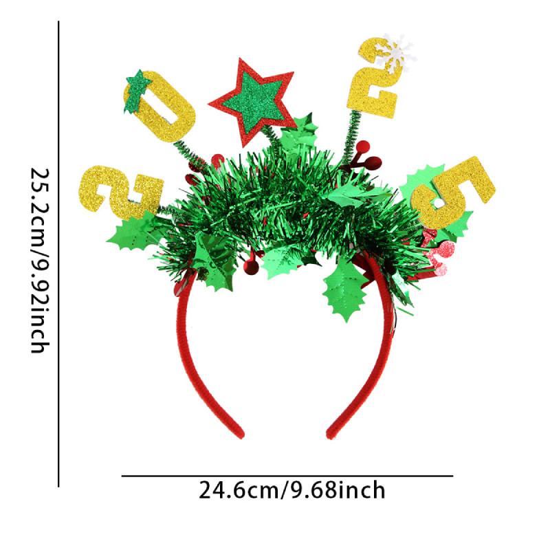 Theme Sparkling Christmas Reindeer Santa Claus Headband Year End Headwear Party