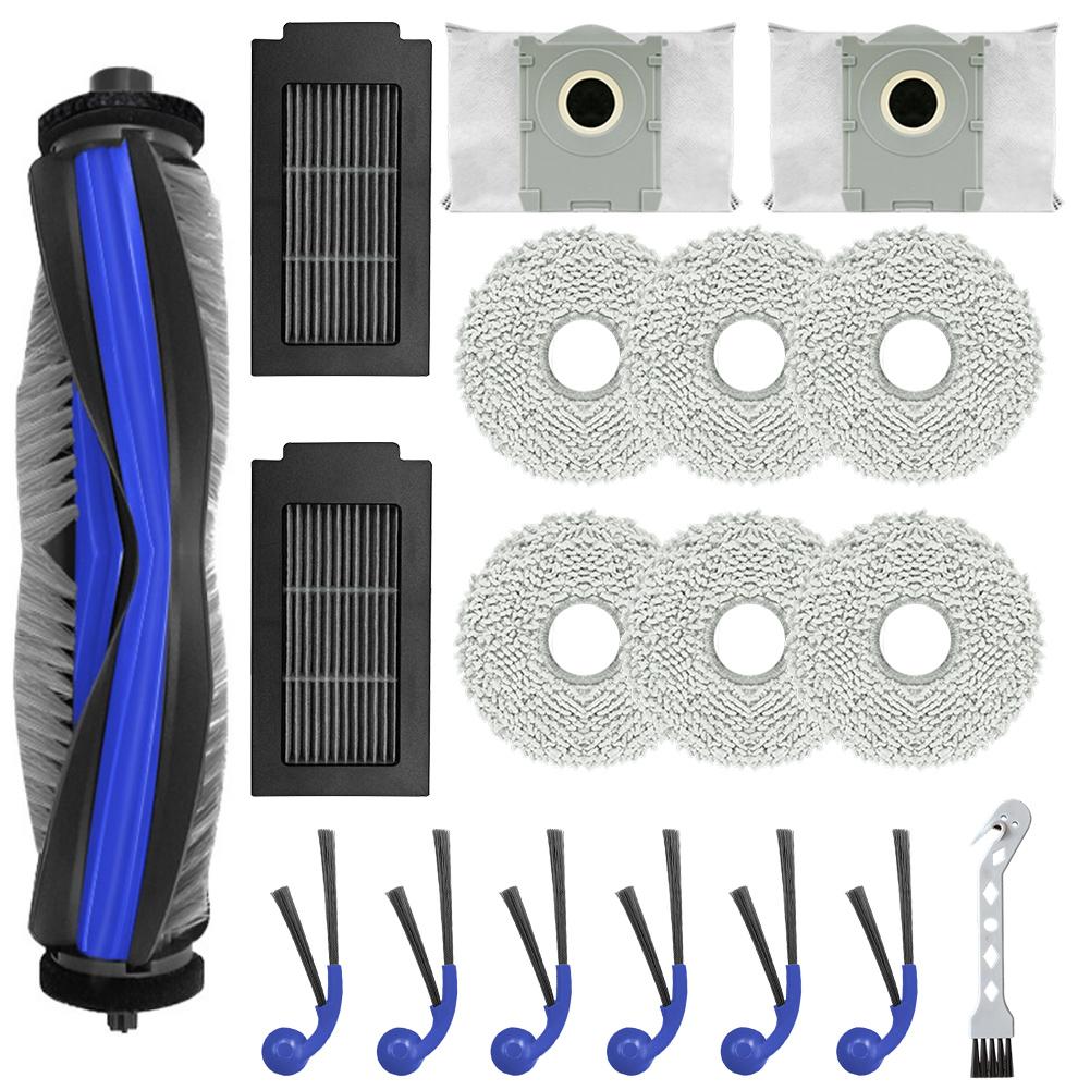 Основная щетка Боковые щетки X6 Тряпки для мытья полов X4 Фильтры X2