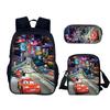 Set Zaino per Bambini con Personaggi di Film Cars in Materiale di Nylon con Spallacci Regolabili per Bambini